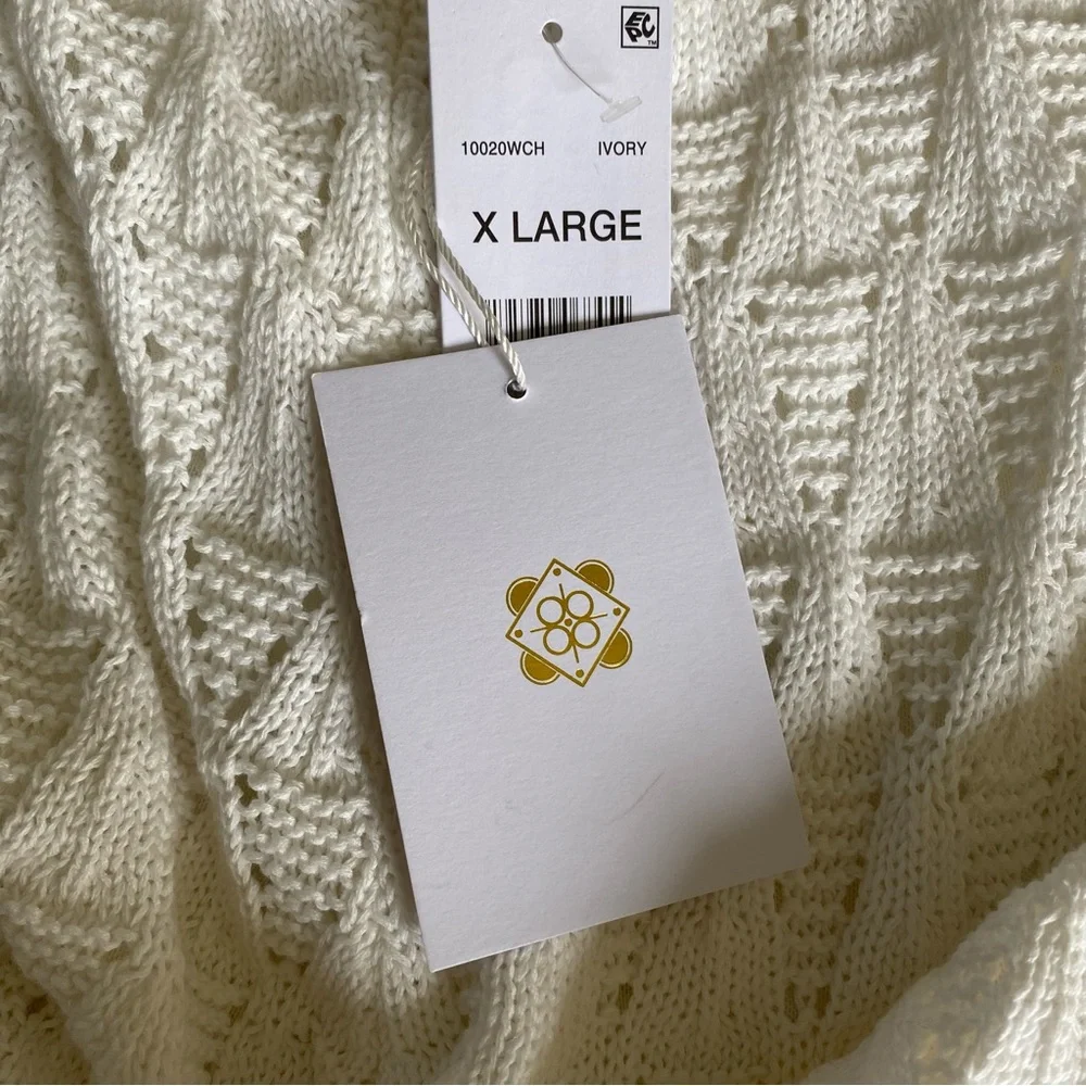 Wayf Crochet Pants Cream/White -‎ Size XL NWT